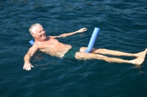 Recumbent on the noodle