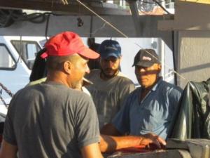 Fishermen ready to go out for night fishing