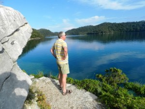 nigel surveying the lake
