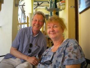 Colin and Sandra in Corfu old town
