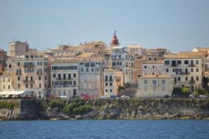 Sail past Corfu town